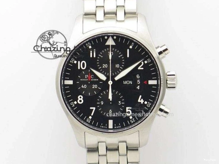 MIROTIME 0228 Big Pilot IW501004 Titanium ZF 1:1 Best Edition Black Dial On Brown Leather Strap A ZeroBulk 7212